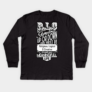 Physics design "RLC in Life" white Kids Long Sleeve T-Shirt